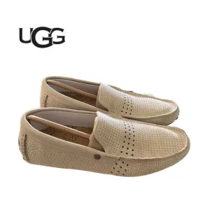 NEW UGG Men's Bel Air Venetian Perf Leather Slip On Moc Driving Loafers 7