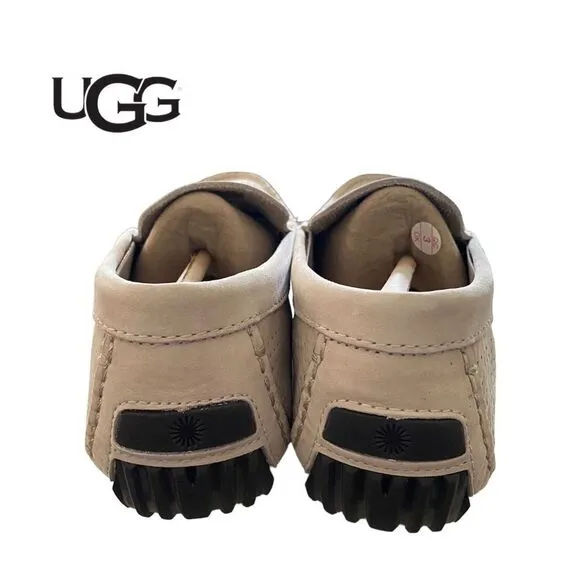 NEW UGG Men's Bel Air Venetian Perf Leather Slip On Moc Driving Loafers 7
