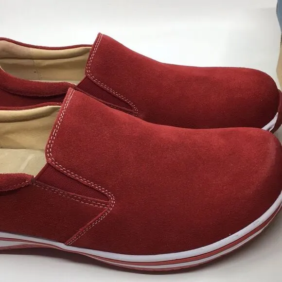 NIB Alegria Aaron Dark Res Suede Slip On Shoes - Size 43 EU 9.5 US (W US 13)