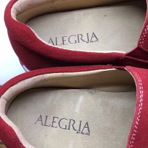 NIB Alegria Aaron Dark Res Suede Slip On Shoes - Size 43 EU 9.5 US (W US 13)