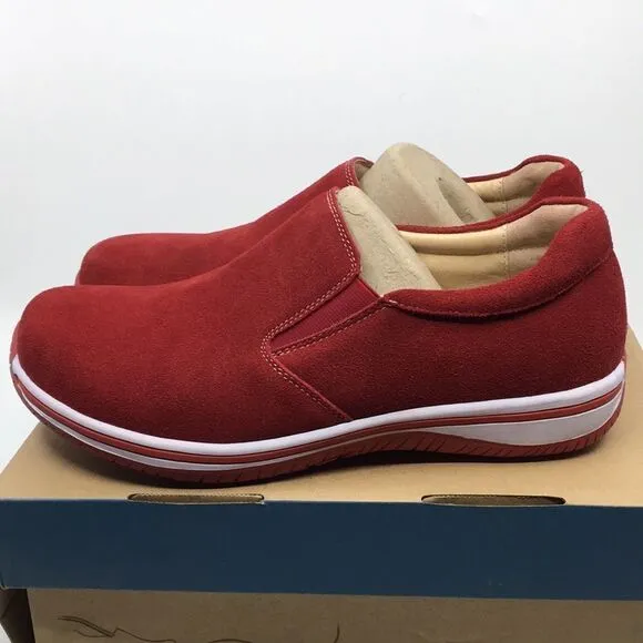 NIB Alegria Aaron Dark Res Suede Slip On Shoes - Size 43 EU 9.5 US (W US 13)