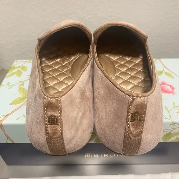 NIB Birdies The Original Starling Suede Slipper Flats in Latte - Size 8.5