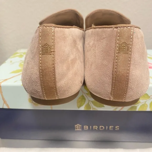 NIB Birdies The Original Starling Suede Slipper Flats in Latte - Size 8.5