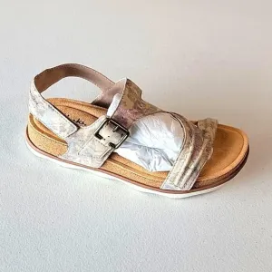 NIB Clark's Brynn Step Sand Floral Leather Sandal, Size 10