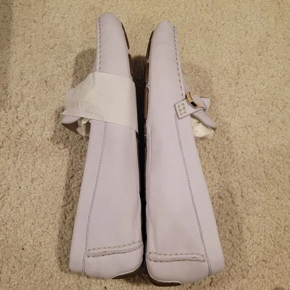 NIB Cole Haan Women's Evelyn Bow Driver Loafers Shoes Sz 10 EU 40.5 Greyish Blue