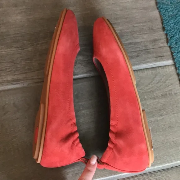 NIB Fitflop Coral Pink Allegro Suede Ballet Flat
