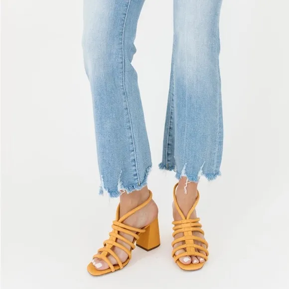 NIB Free People Colette Cinched Orange Sandals, size EU 39.5 or US 8.5