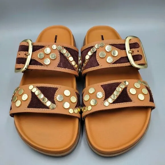 NIB Free People Revelry Studded Platform &quot;Vachetta&quot; Sandal Sizes 6, 7, 7.5