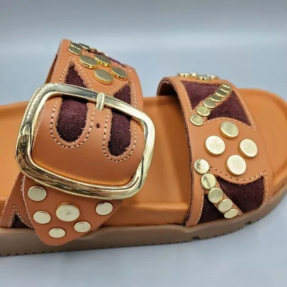 NIB Free People Revelry Studded Platform &quot;Vachetta&quot; Sandal Sizes 6, 7, 7.5