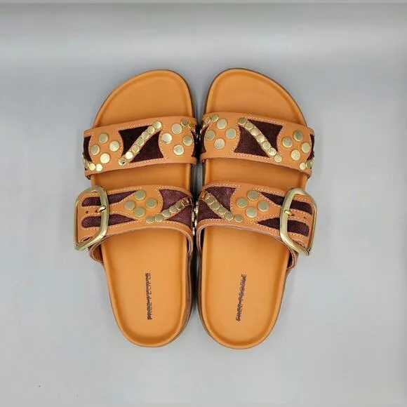 NIB Free People Revelry Studded Platform &quot;Vachetta&quot; Sandal Sizes 6, 7, 7.5