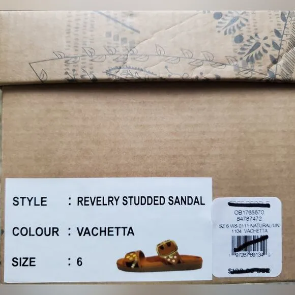 NIB Free People Revelry Studded Platform &quot;Vachetta&quot; Sandal Sizes 6, 7, 7.5