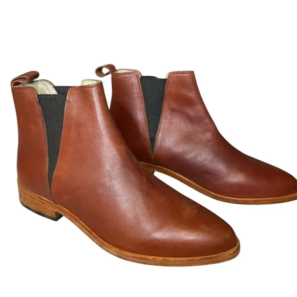 NIB Nisolo Eva Everyday Chelsea Boot in Brandy Women’s size 8