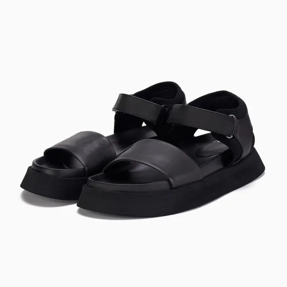NIB Rollie Nation Women’s Acme Sandal Leather Chunky Platform Sandal Black EU 36