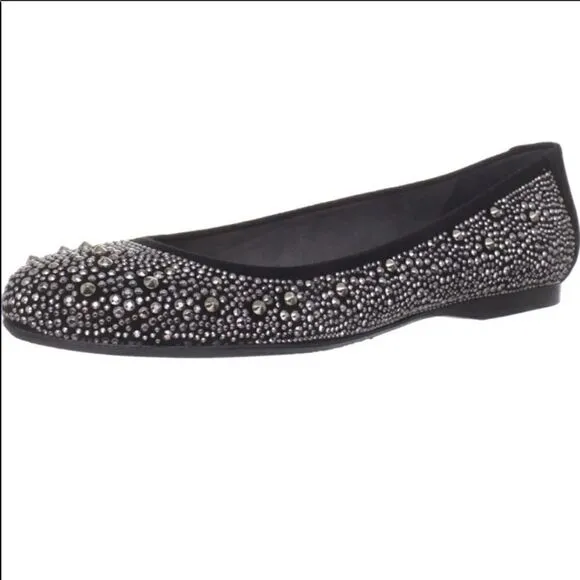 Nib Stuart Weitzman Nubead suede flats sz 7.5