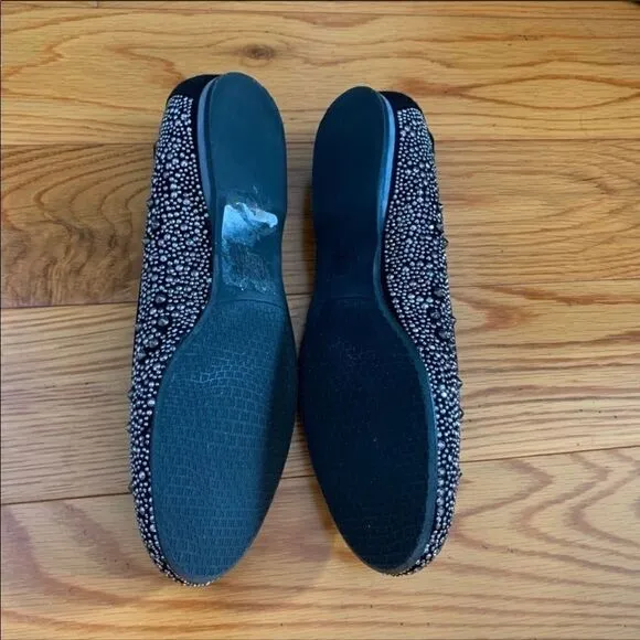 Nib Stuart Weitzman Nubead suede flats sz 7.5