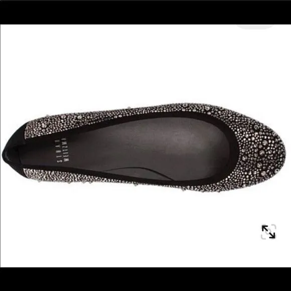 Nib Stuart Weitzman Nubead suede flats sz 7.5