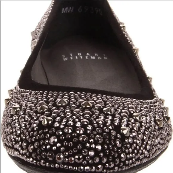 Nib Stuart Weitzman Nubead suede flats sz 7.5