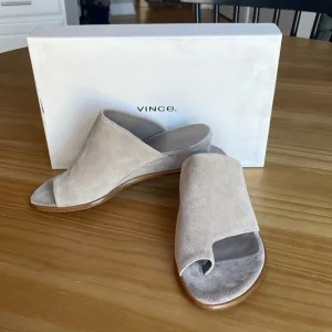 NIB Vince Darla Suede Wedge Slides