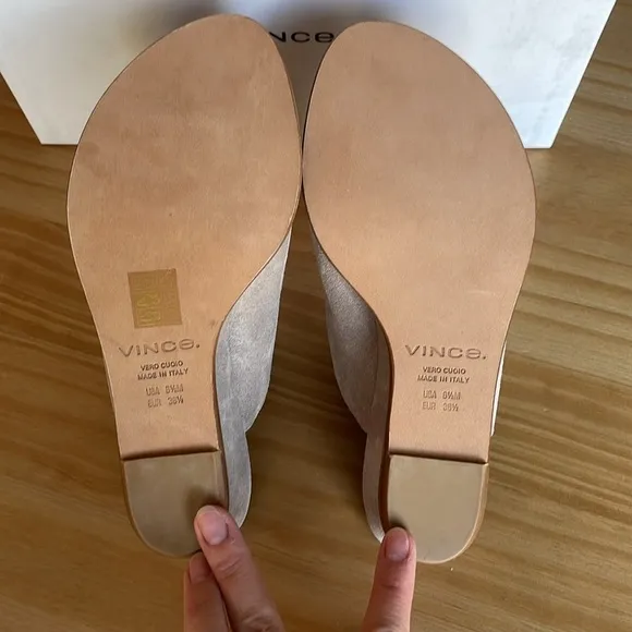 NIB Vince Darla Suede Wedge Slides