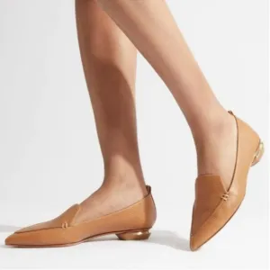 Nicholas Kirkwood Beya Suede Loafers Flats Camel Size 36