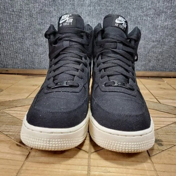 🔥 Nike Air Force 1 High Top Women’s SZ 8 Black White DZ3636-900 Sneakers Shoes