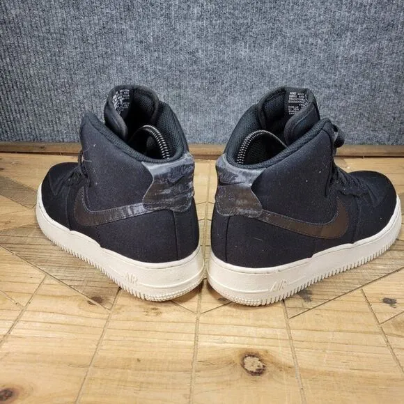 🔥 Nike Air Force 1 High Top Women’s SZ 8 Black White DZ3636-900 Sneakers Shoes