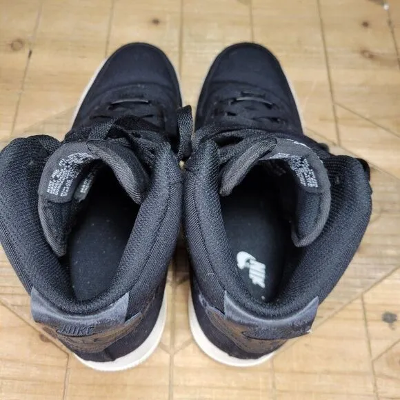 🔥 Nike Air Force 1 High Top Women’s SZ 8 Black White DZ3636-900 Sneakers Shoes