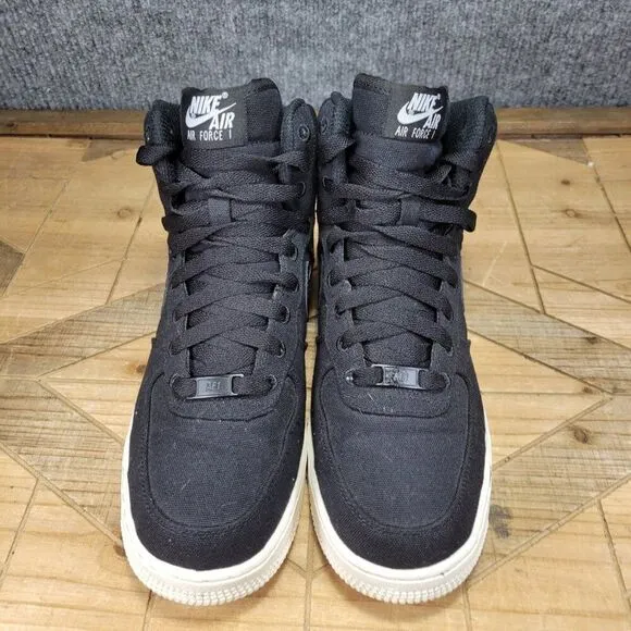 🔥 Nike Air Force 1 High Top Women’s SZ 8 Black White DZ3636-900 Sneakers Shoes