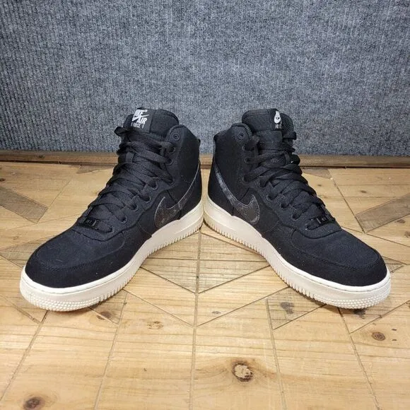 🔥 Nike Air Force 1 High Top Women’s SZ 8 Black White DZ3636-900 Sneakers Shoes