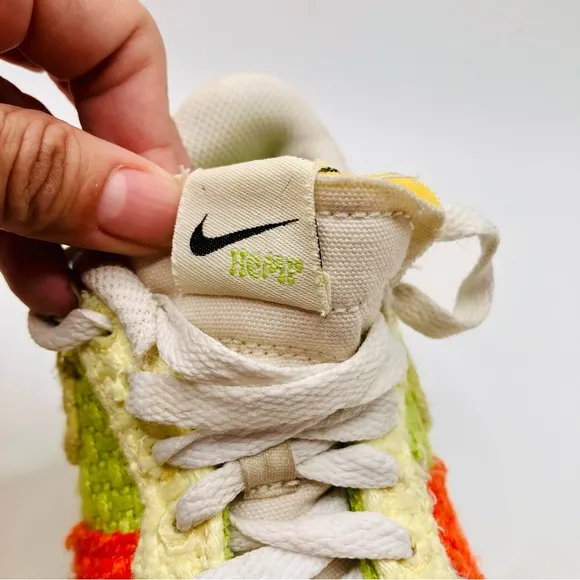 Nike Air Force 1 LV8 NNGS Knitted Hemp Blue Citron Orange multi color youth 1.5