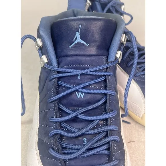 Nike Air Jordan 12 Retro Blue White Mens Size 13 Shoes Sneakers OG