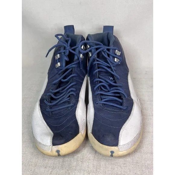 Nike Air Jordan 12 Retro Blue White Mens Size 13 Shoes Sneakers OG