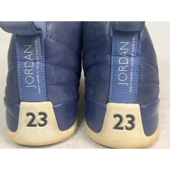 Nike Air Jordan 12 Retro Blue White Mens Size 13 Shoes Sneakers OG