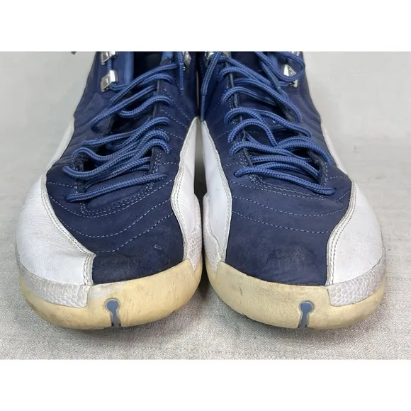 Nike Air Jordan 12 Retro Blue White Mens Size 13 Shoes Sneakers OG
