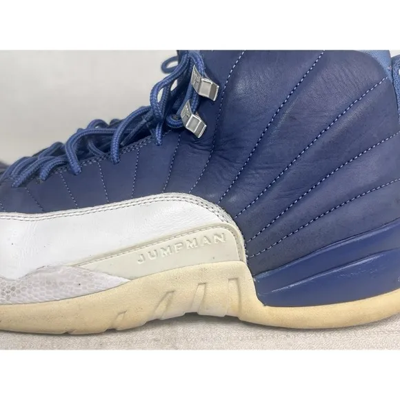 Nike Air Jordan 12 Retro Blue White Mens Size 13 Shoes Sneakers OG