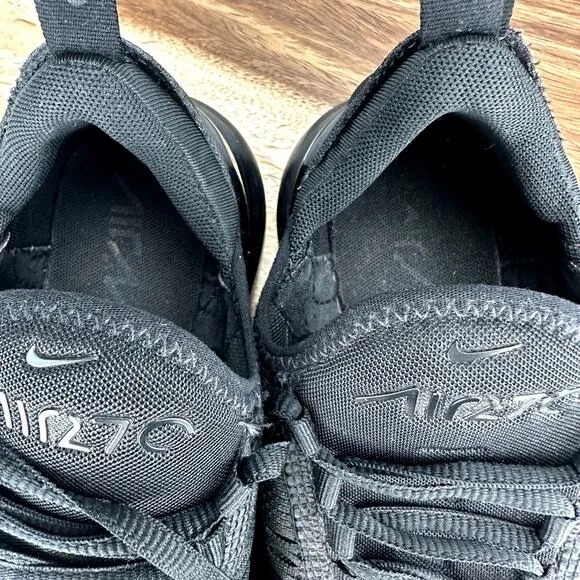 Nike Air Max 270 Triple Black Women's Size 7.5 Sneakers Shoes AH6789-006