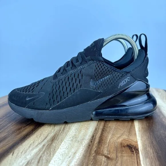 Nike Air Max 270 Triple Black Women's Size 7.5 Sneakers Shoes AH6789-006