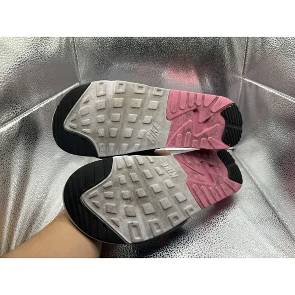 NIKE AIR MAX 90 SLIDES WHITE ROSE PINK SMOKE Sz 15 BQ4635 100 LIGHT INFRARED