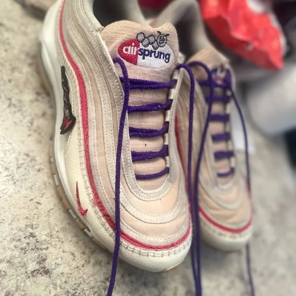 Nike airmax 97 “ Air Sprung Trainers Men’s 9.5 limited edition purple with pink