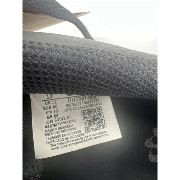 Nike Court Vision Low Next Nature Triple Black Men's Shoe Size 12 DH2987-002