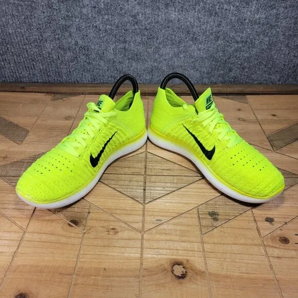 Nike Free RN Flyknit Womens 7 Volt Running Shoes Sneakers Olympic Medal Stand