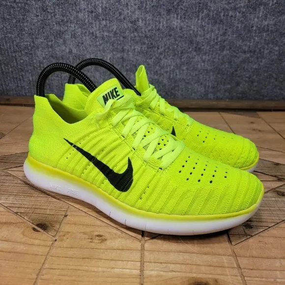 Nike Free RN Flyknit Womens 7 Volt Running Shoes Sneakers Olympic Medal Stand