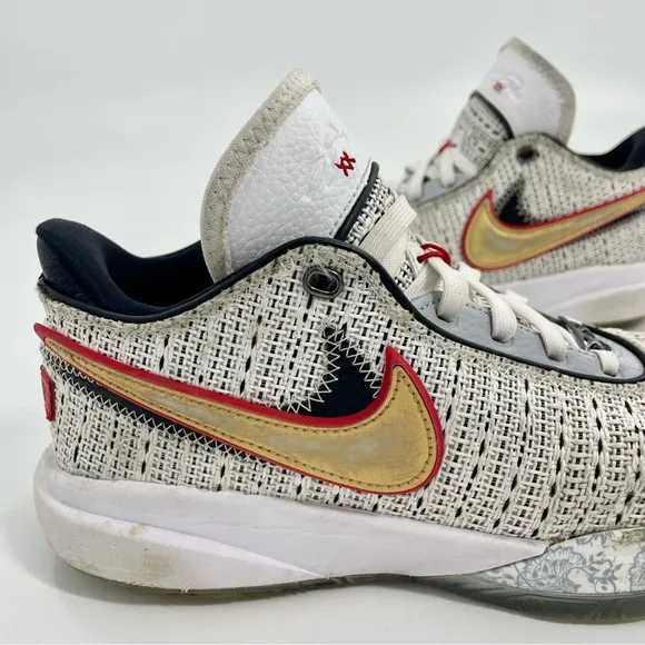 NIKE LEBRON 20 THE DEBUT Woven Knit Sneakers Unisex Youth 6.5 Athletic Shoes
