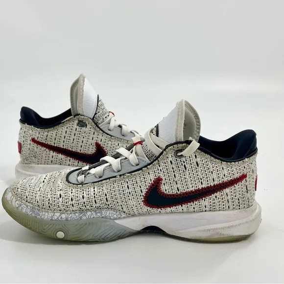 NIKE LEBRON 20 THE DEBUT Woven Knit Sneakers Unisex Youth 6.5 Athletic Shoes