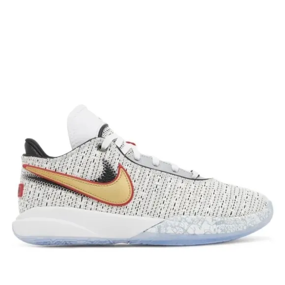 NIKE LEBRON 20 THE DEBUT Woven Knit Sneakers Unisex Youth 6.5 Athletic Shoes