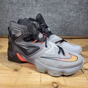 Nike LeBron 13 On Court , 2016 ~ Mens Size 11.5 Gray Black Basketball Sneakers