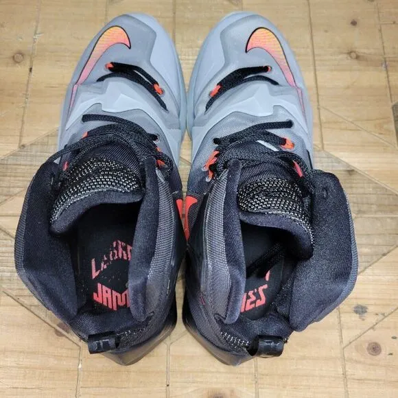 Nike LeBron 13 On Court , 2016 ~ Mens Size 11.5 Gray Black Basketball Sneakers