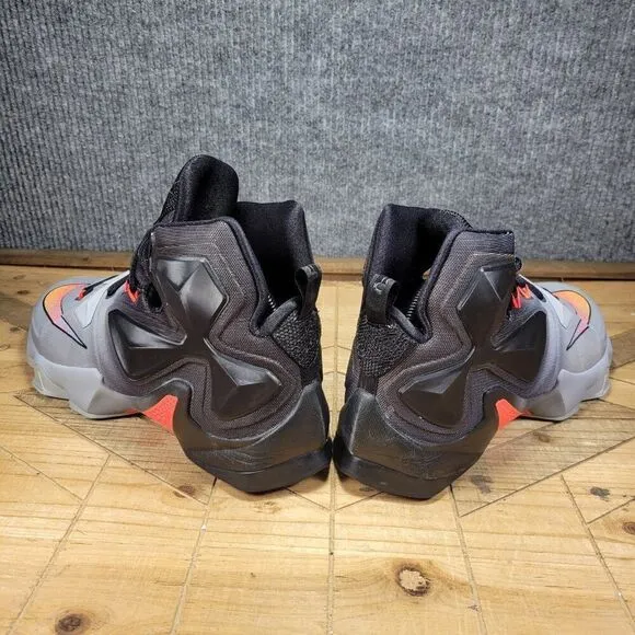 Nike LeBron 13 On Court , 2016 ~ Mens Size 11.5 Gray Black Basketball Sneakers
