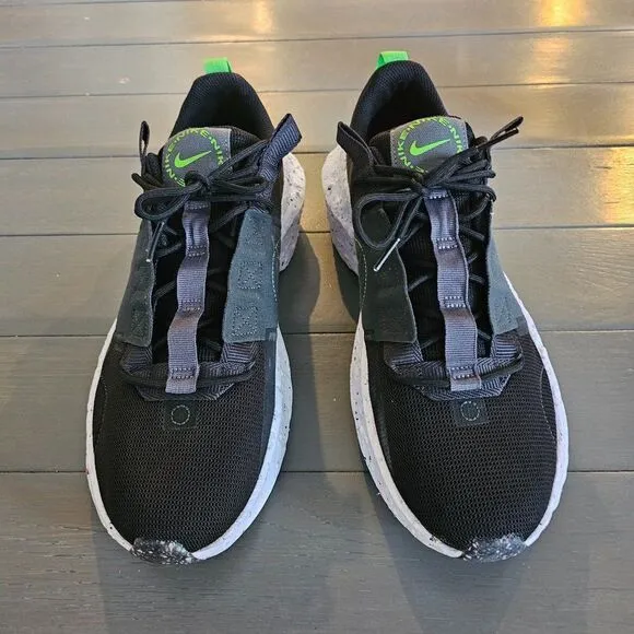 Nike Men's Black &amp; Iron Gray Crater Impact Lace Up Sneaker Shoes Size 12