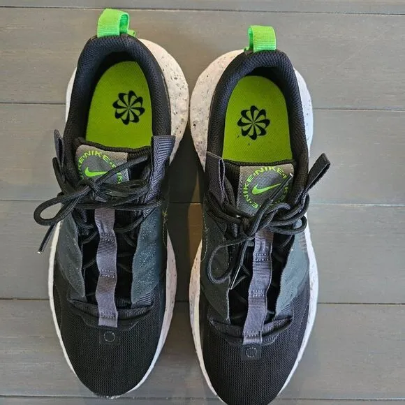Nike Men's Black &amp; Iron Gray Crater Impact Lace Up Sneaker Shoes Size 12